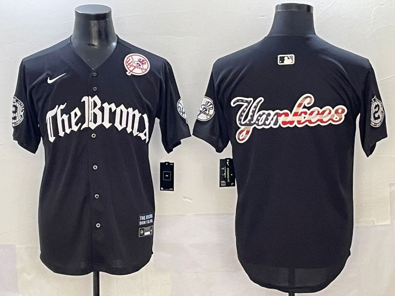 Men 2025 New York Yankees Blank Black Five generations Joint Name Nike MLB Jersey style 7